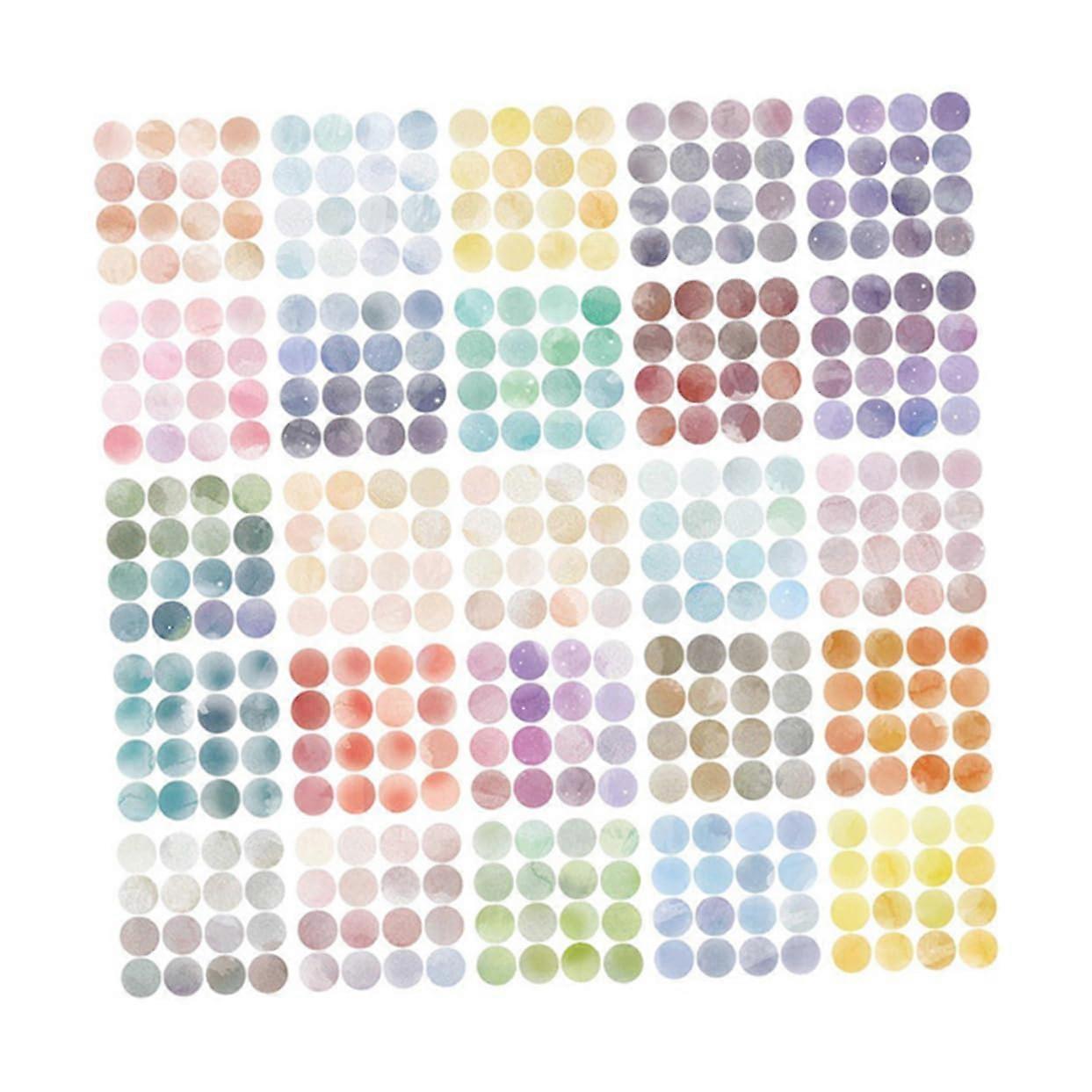 25 Sheets Removable Dot Stickers for Scrapbooking, Gift Tags, Office Supplies - Versatile Self-Adhesive Circles for Notes and Crafts