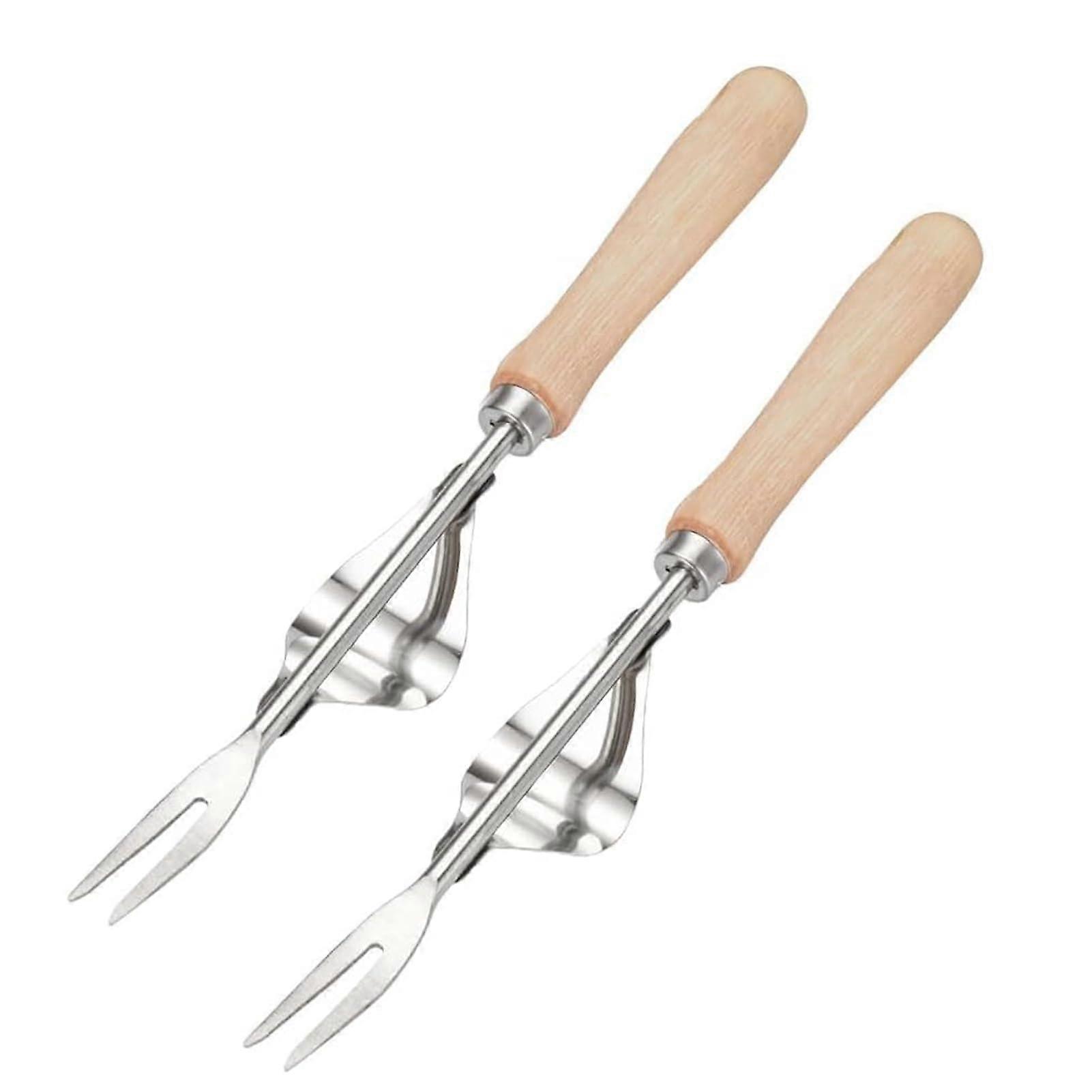 2 Pieces Portable Garden Tools for Weeding Vinyl Easy to Use and Durable Wooden Garden Tools with Sheath for Weeding Garden Caddys