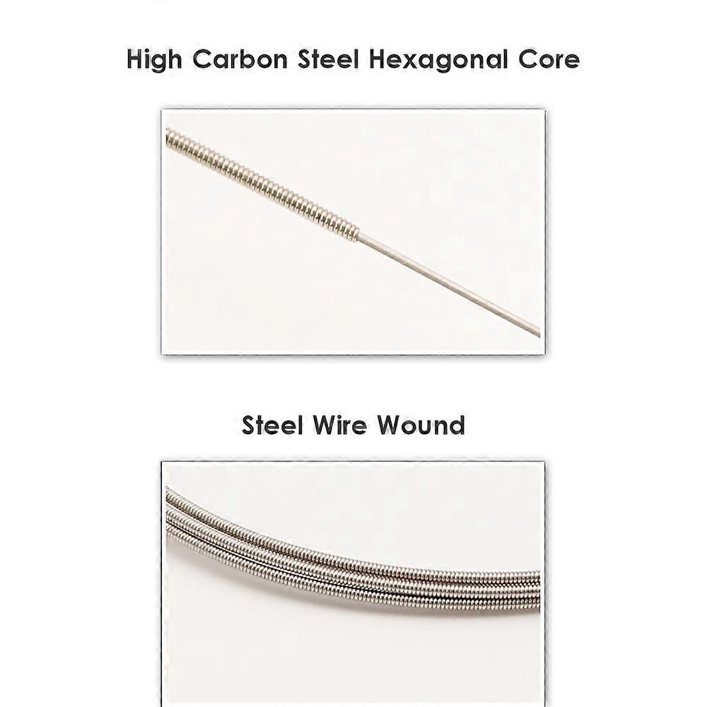 6 PCS Electric Guitar Strings (E-B-G-D-A-E) Steel Wire Strings Set Guitar Replacement Parts