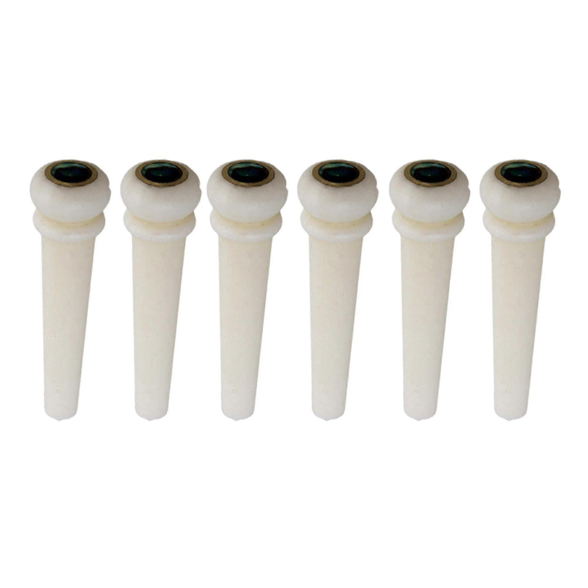 Cattle Bone Abalone Dot Guitar Bridge End Pin Set för akustisk gitarr