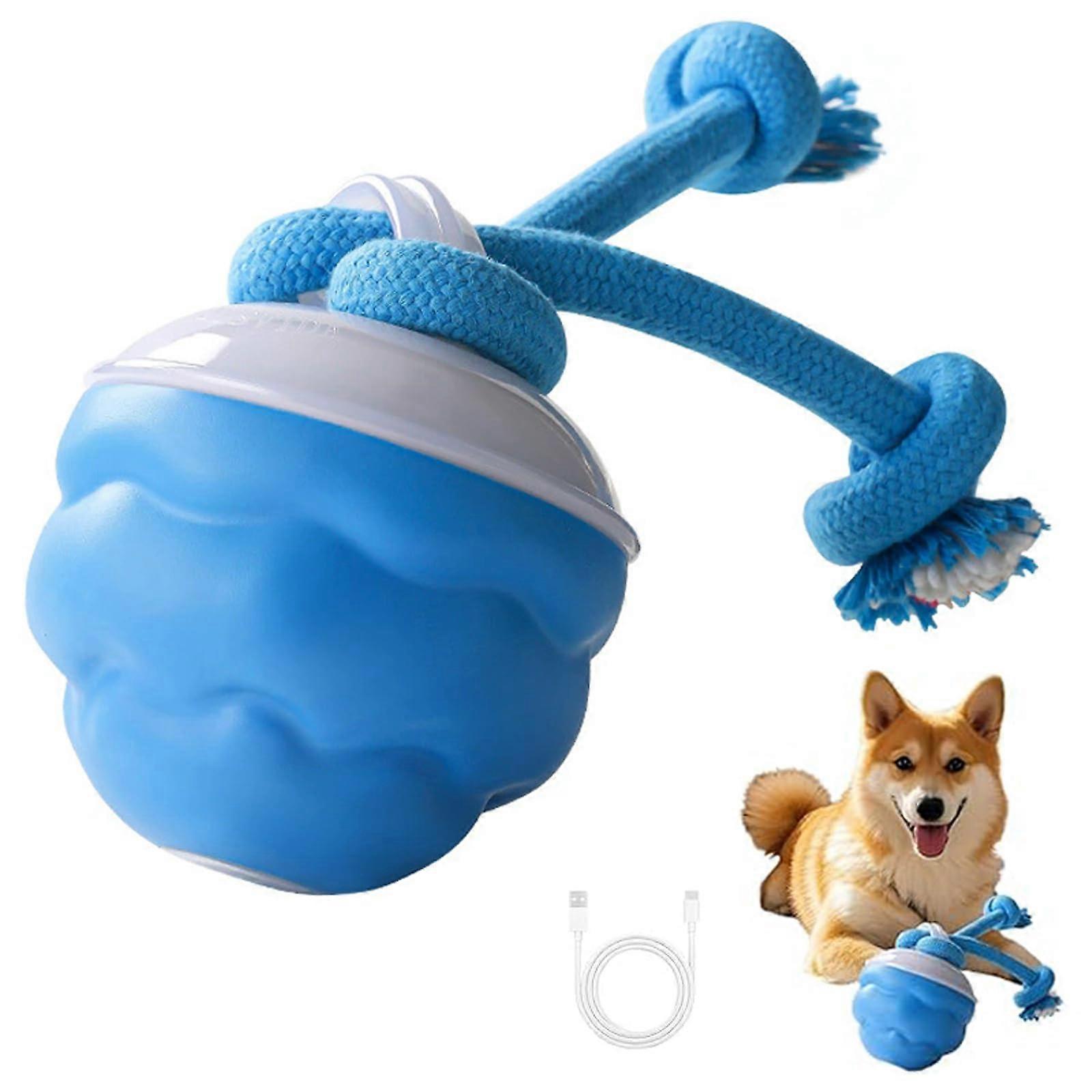 Dog Toy Automatic Dog Walker Indestructible Wobble Ball Interactive 3 Modes Rechargeable Intelligent Dog Toy
