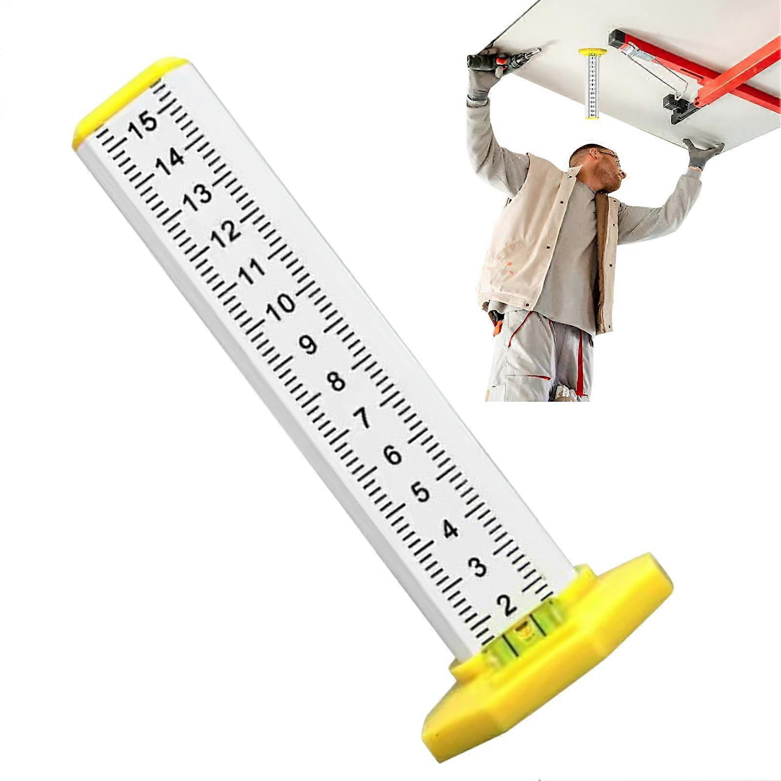 Magnetic Leveling Tool | Ceiling Tile Leveler | Height Measuring Gauge with Magnetic Base for Wall Mounting & Precision in Carpentry