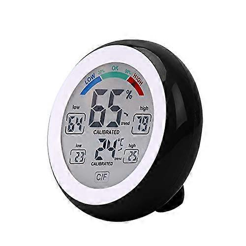Digital Hygrometer Thermometer Indoor Temperature Humidity Meter with Alarm Clock for Greenhouse and Living Room Use