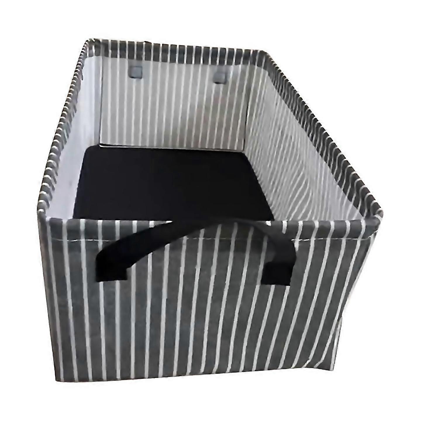 For Strips Folding Metal Frame Clothes Storage Box Black