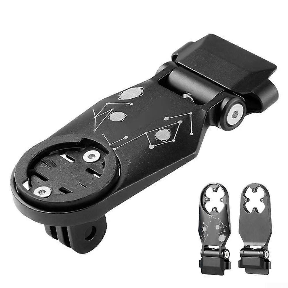 Aircraft-Grade Aluminum Bicycle Mount, Adjustable for Bike Computer and Action Cameras, Max Handlebar Space Style 2