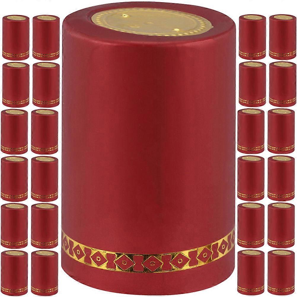 Sealing Wraps 250 Pcs Dark Red Heat Shrink Caps For Banquet And Party Use Preventing