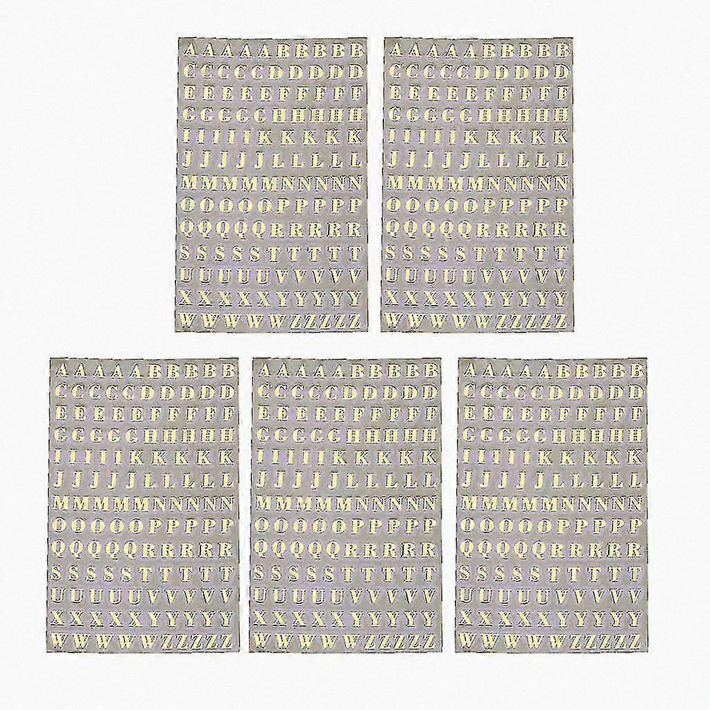 5 Pieces 3mm Glitter Epoxy Resin Alphabet and Number Stickers for Crafting and Decoration