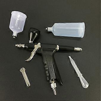 Portable Nail Art Spray Gun Set for Unas Black Painted Aluminum Tools