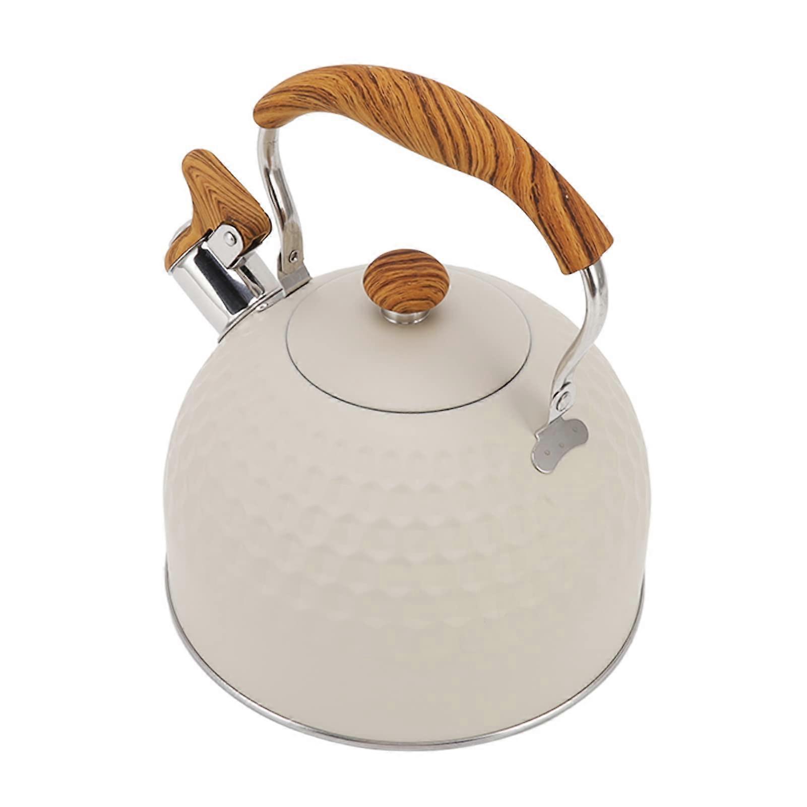 Stainless Steel Teapot For Stove Top, 2.5 L Whistling Kettle With Serving Trays And Serveware Set