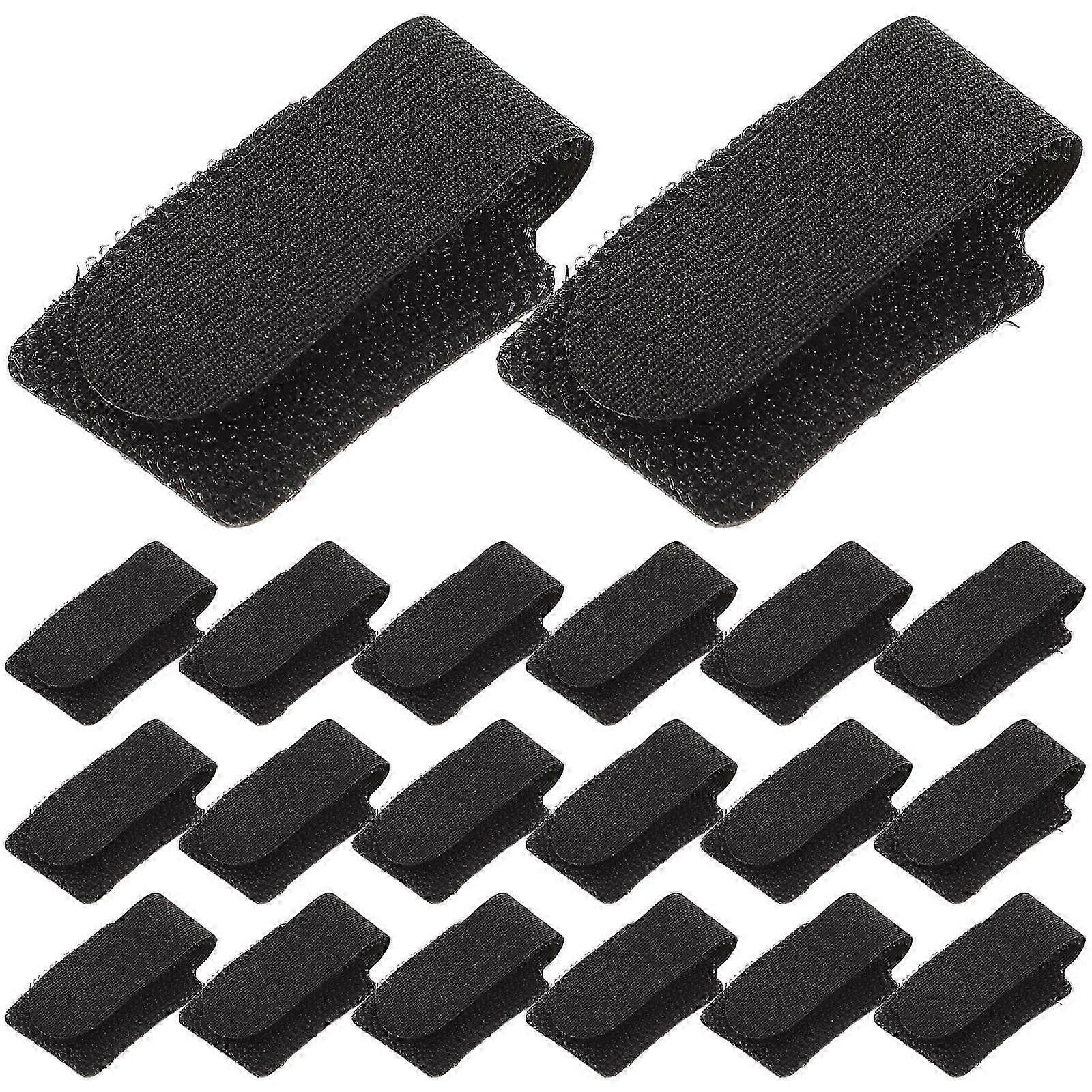 Self Adhesive Cable Ties 20Pack Rectangular Shape Suitable For Office Use 5X2.8CM Reusable Wire Management5X2.8CMBlack SZRH A-D