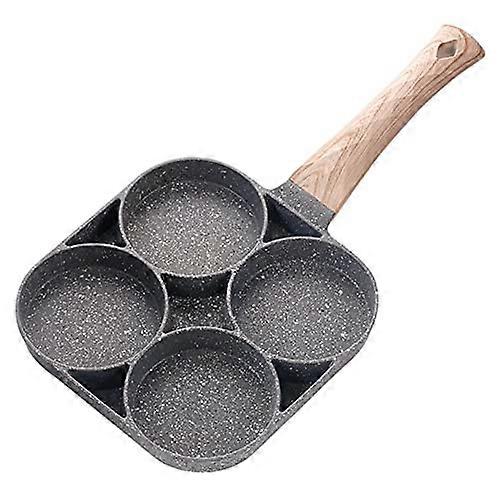 Four Hole Frying Egg Pan Non-Stick Induction Compatible Poached Egg Mold 4-Cavity Dumpling Pan Mini Hamburger Egg Pan