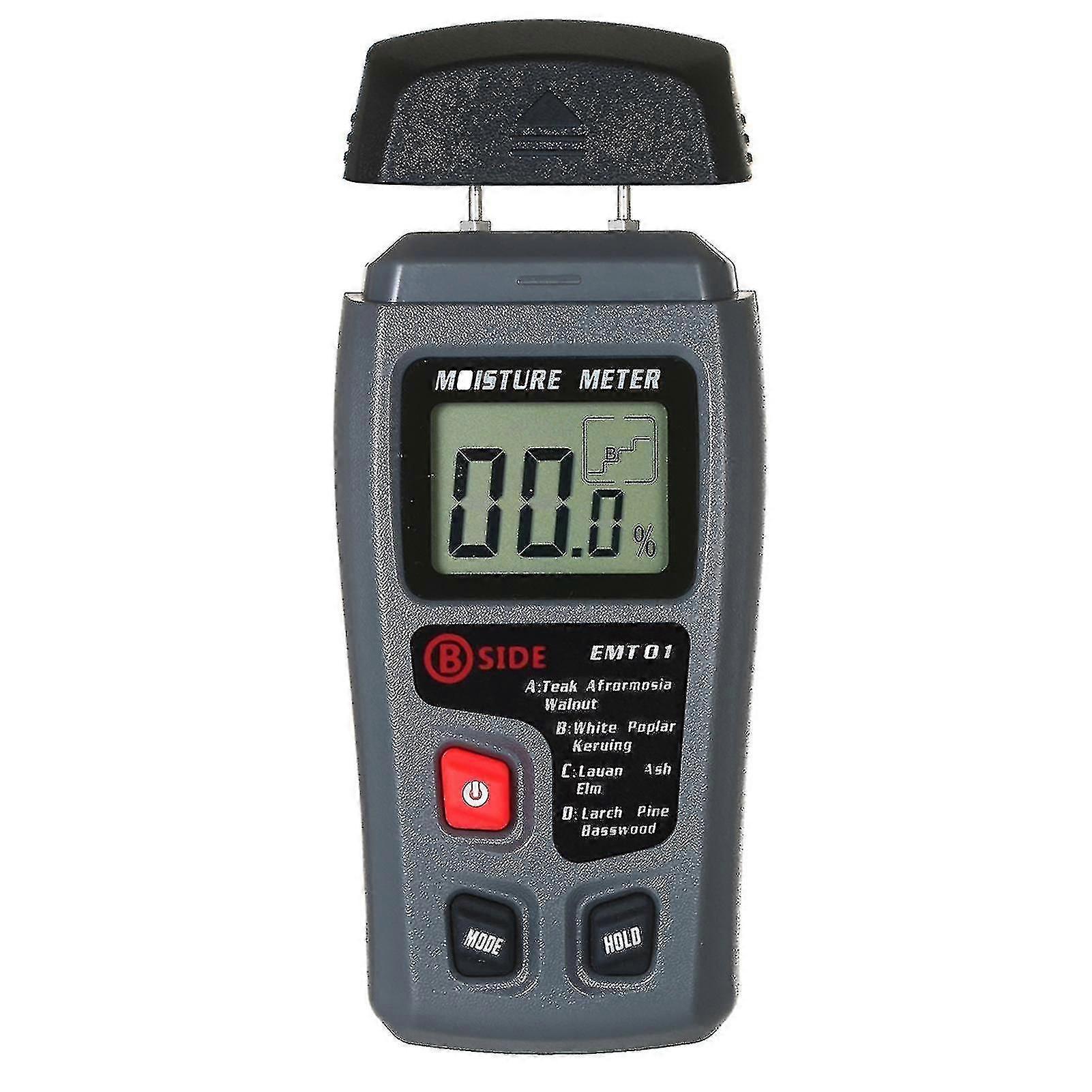 Wood Moisture Meter, Pin Type Handheld Hygrometer with 4 Modes, LCD Display