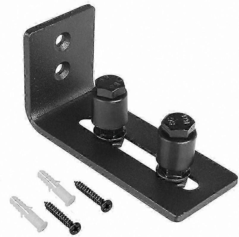 Adjustable Sliding Door Floor Guide, Wall-Mounted Bottom Bracket for Barn Doors, 1 Pack