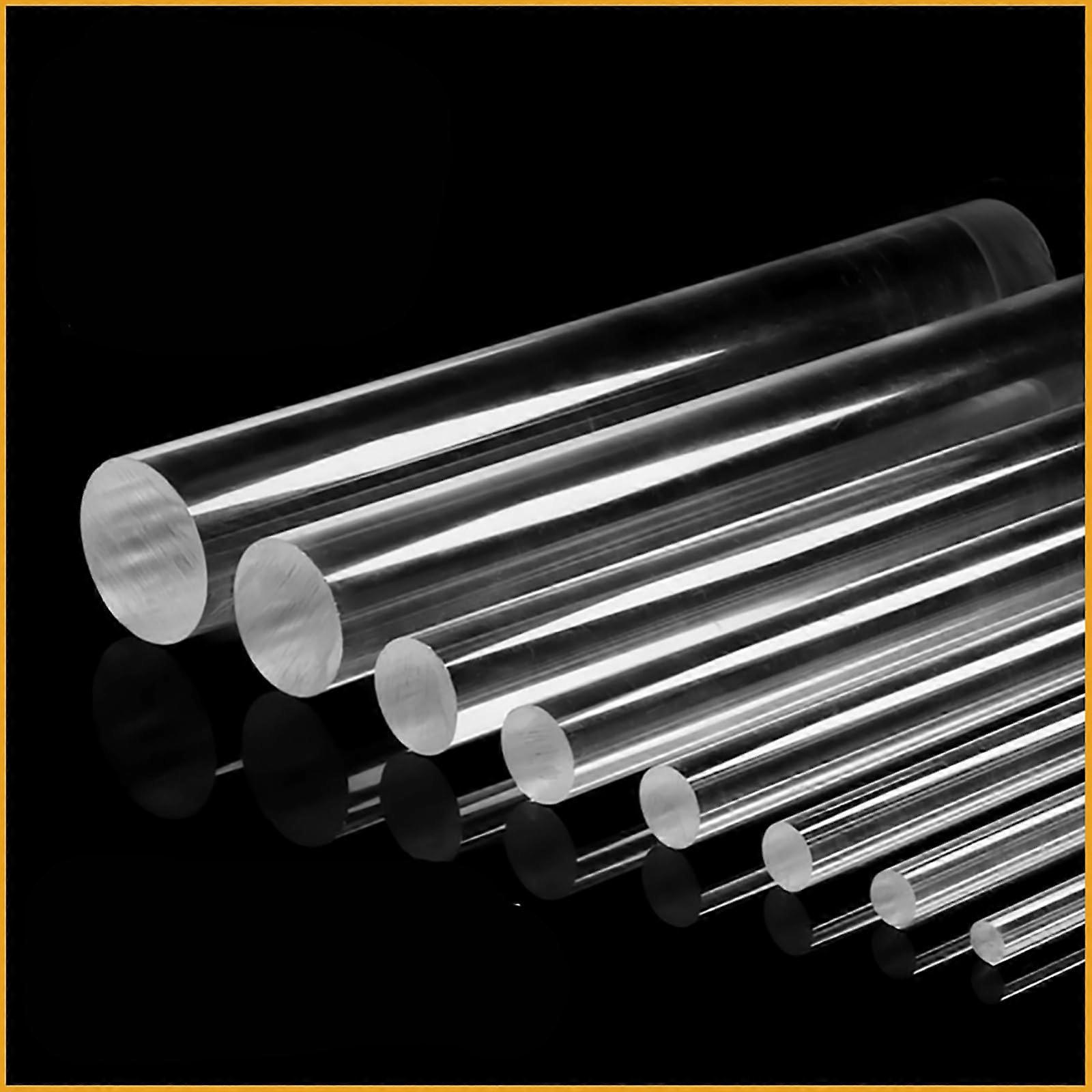 Transparent Acrylic Round Rods, 2 Pcs 50cm DIY Diameter 8mm