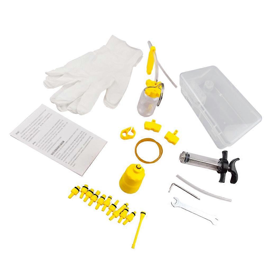 Hydraulic Disc Brake Oil Bleed Kit for Mountain Bikes, Durable Repair Tool Compatible with Shimano, Easy to Use Professional Bike Bleeding Set for