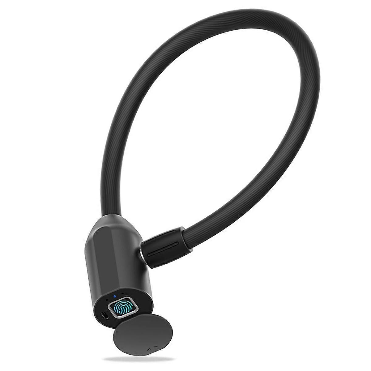 Fingerprint Cable Lock, Smart Bike Cable Lock, Fingerprint Lock with APP Access, Waterproof Biometr