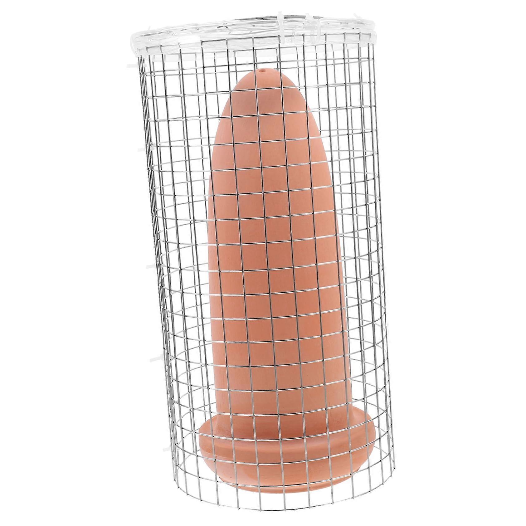 Pottery Fish Breeding Cone with Isolation Net for Angelfish Shrimp Tank
