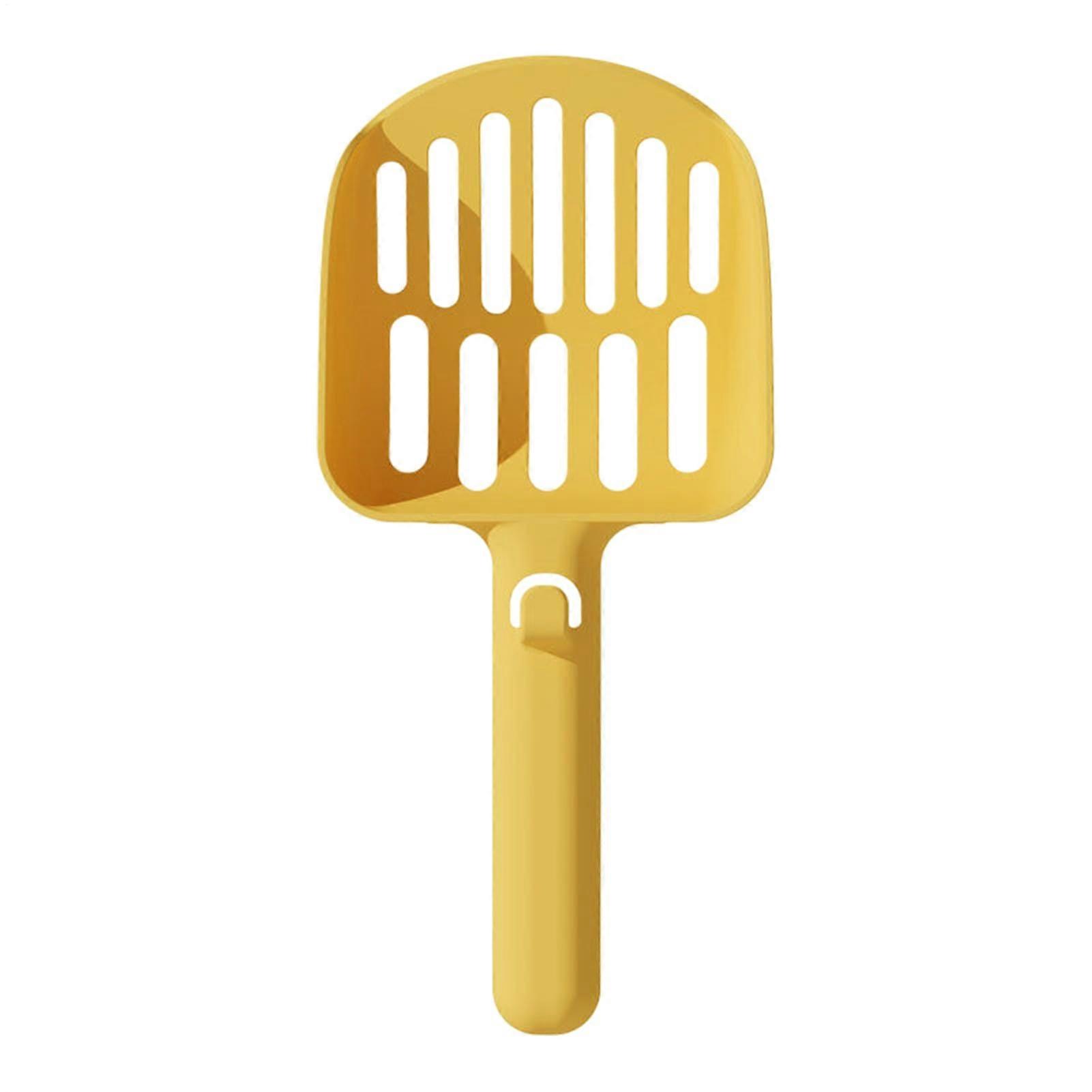 Ball Cat Litter Shovel Ergonomic Handle Non Stick Pet Box Scooper Yellow