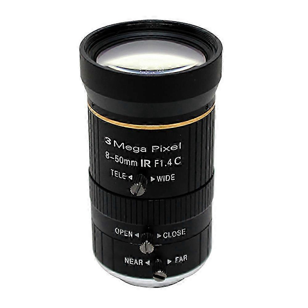 8-50mm Manual Aperture Lens 3MP F1.6 1/2 C Mount Industrial Camera Lens for CCTV Surveillance Camera
