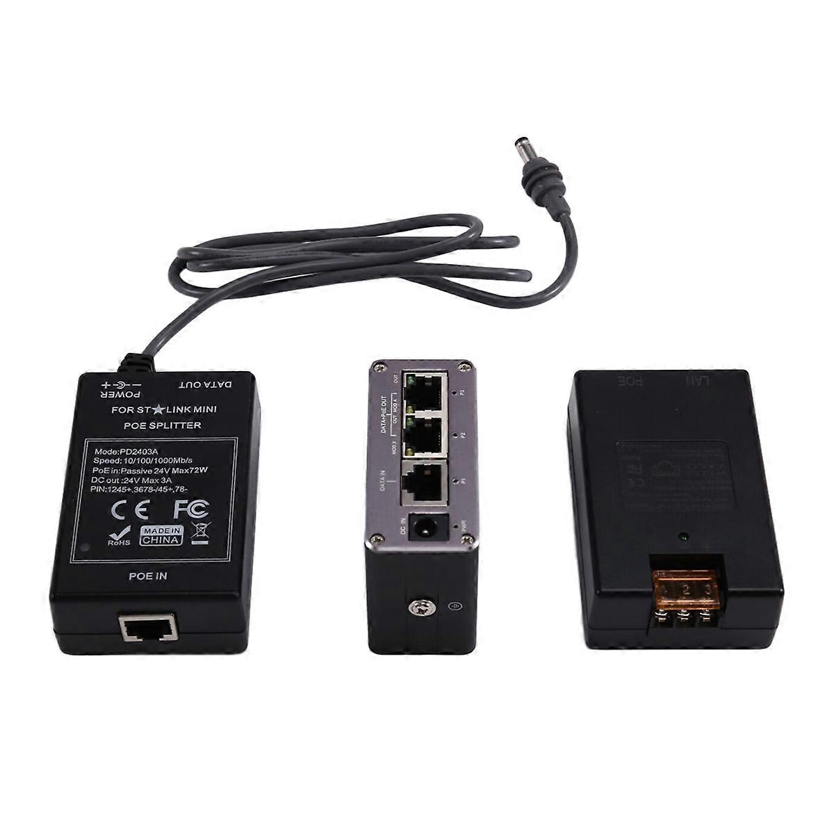 For Mini 24V DC Input POE Injector Splitter Industrial