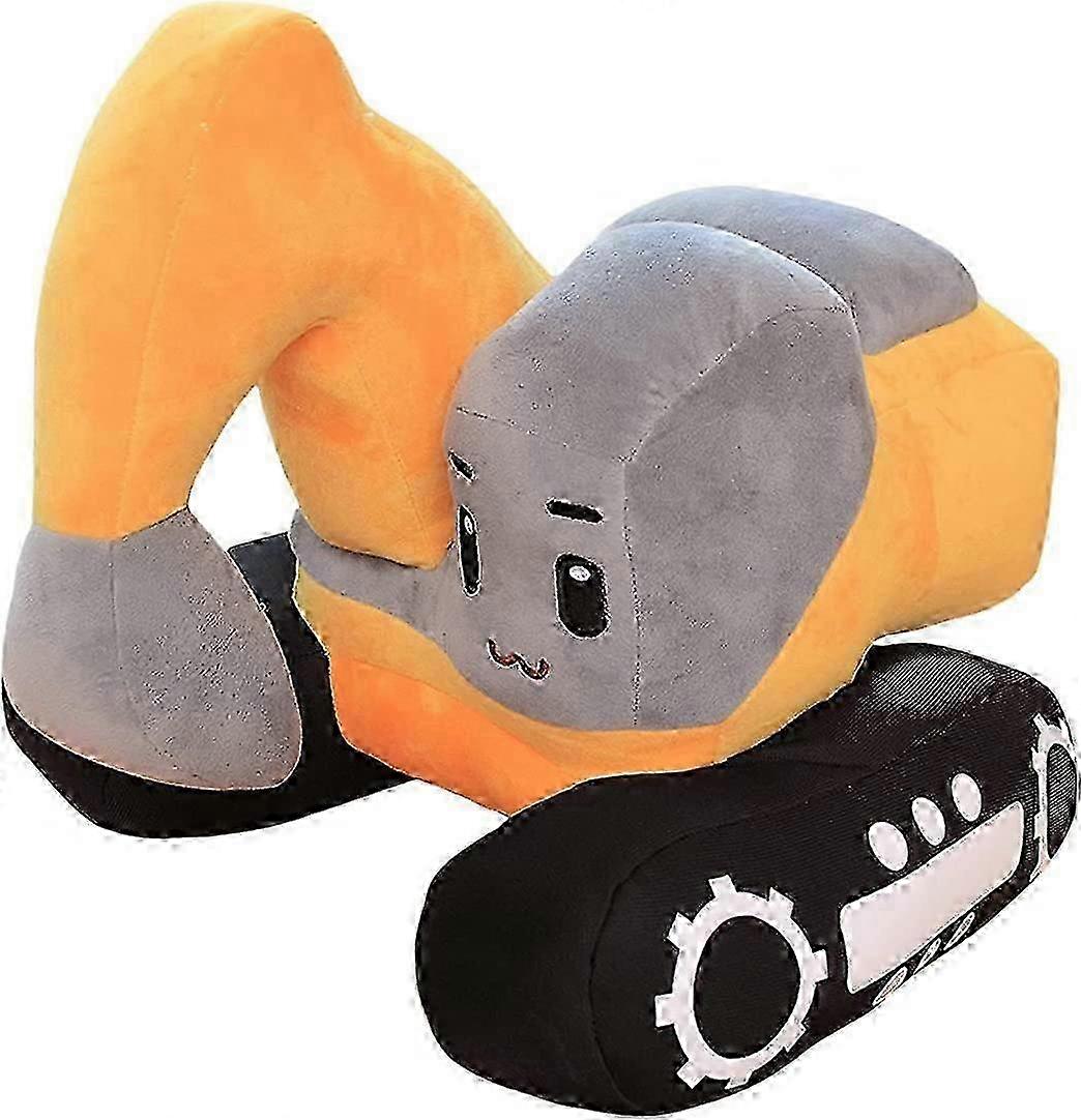 Excavator Plush Simulation Truck Car Cute Cartoon Excavator Toy Tru...