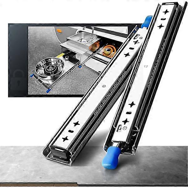 Heavy Duty Lockable Drawer Slides, 120 kg Load Capacity, Ball Bearing, 1 Pair