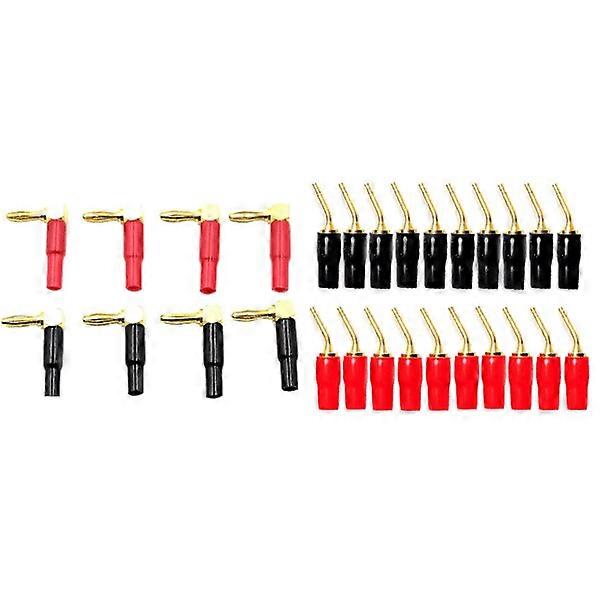 20 pcs 2 mm Banana Plugs Pin Screw Type with 8 pcs 4 mm Banana Plugs Speaker Cables Connector