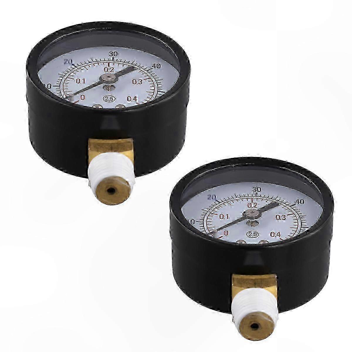 2-Pack Pressure Gauge for Sand Filters, Compatible with Pool Equipment