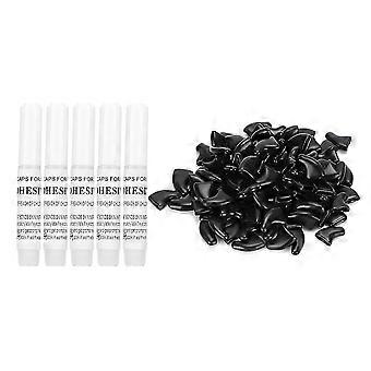 100PCS Soft Pet Cat Nail Caps Cover Safe Anti Scratch Dog Paw Claw Protector CoversBlack S