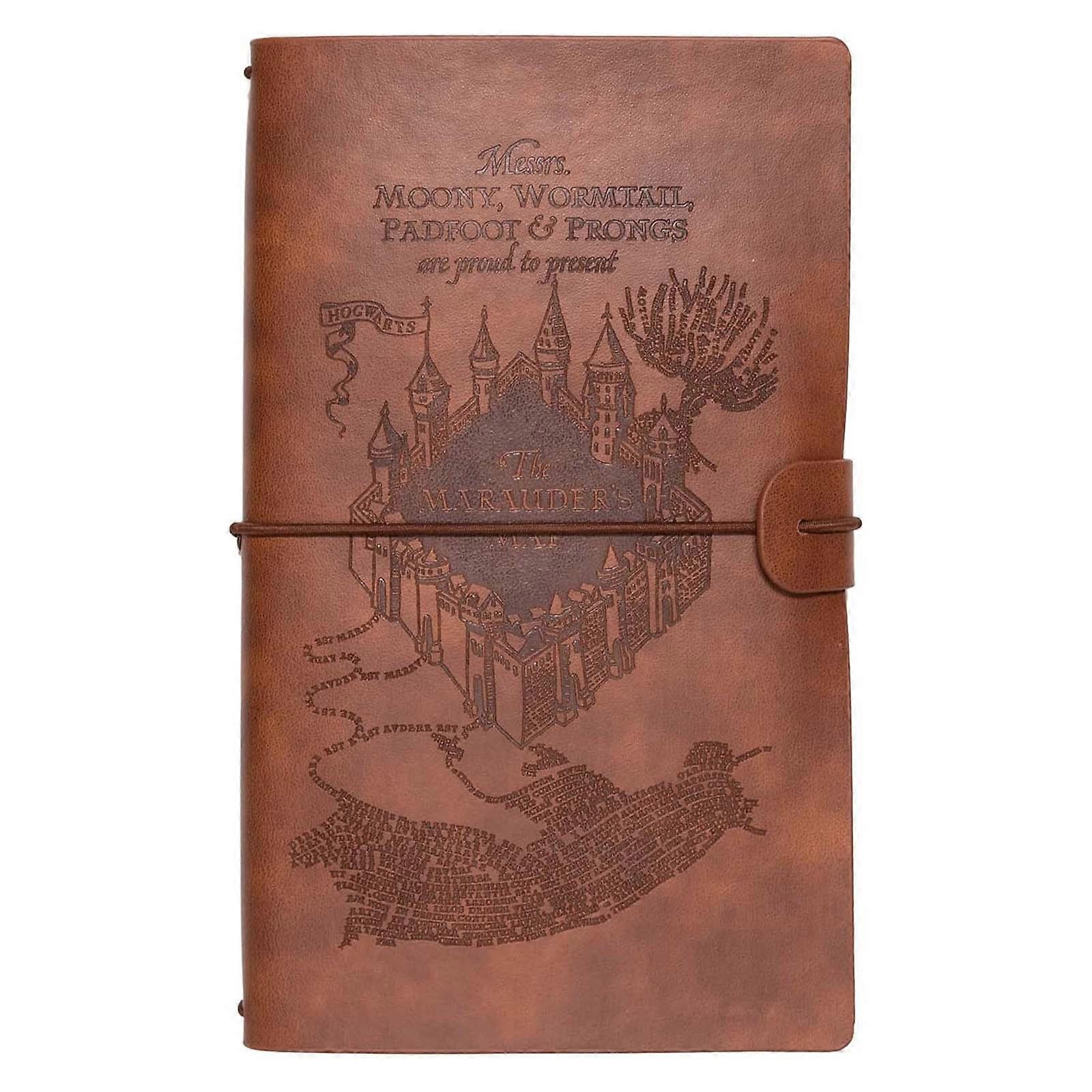 Marauder's Map Marauder's Map 12x19.6cm with Elastic Closure, Brown