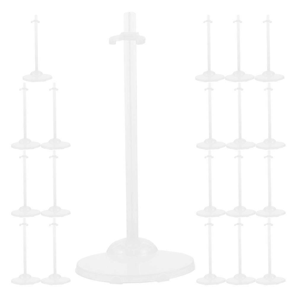 Doll Display Stand for Holding Use 20Pcs Transparent Plastic Doll Support