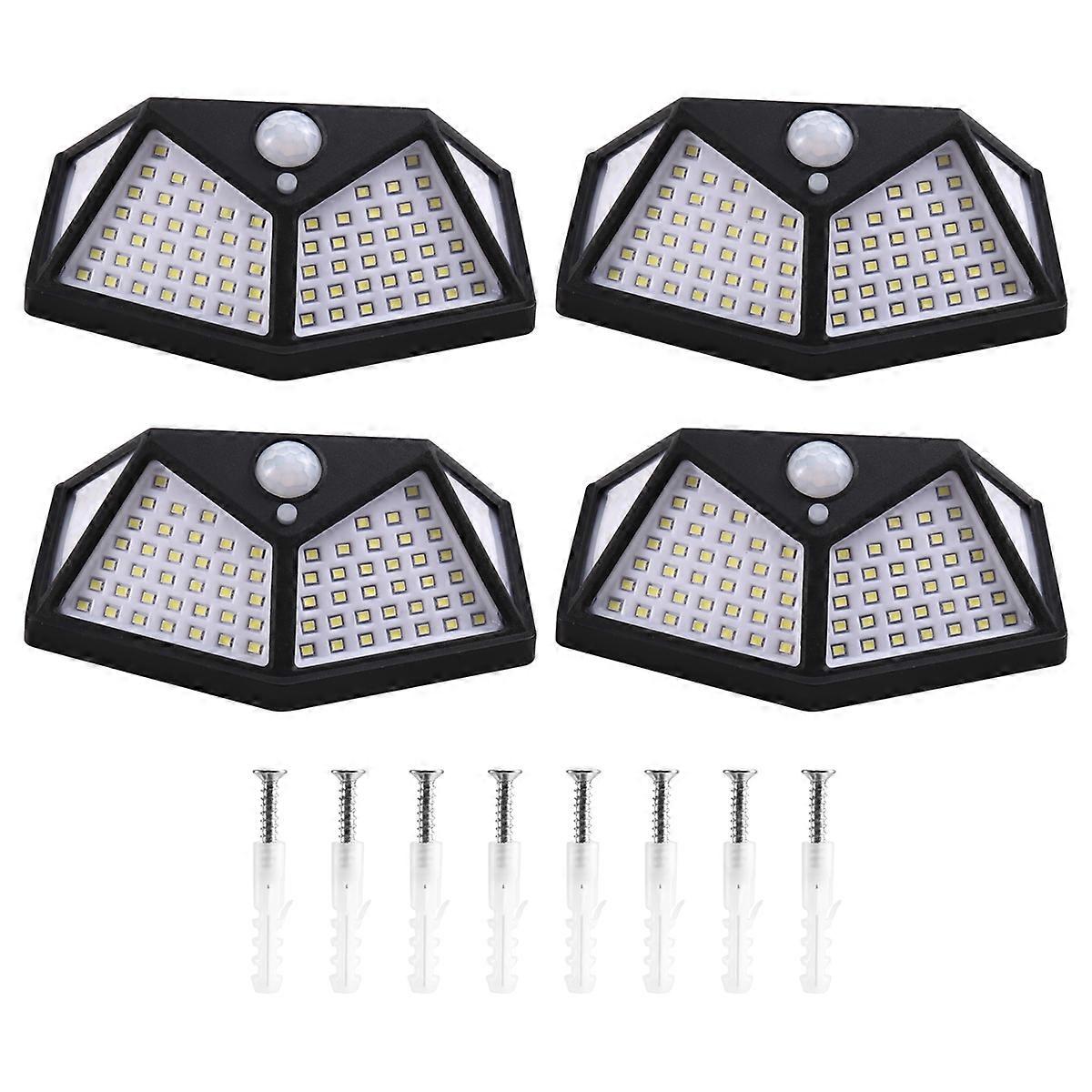 Outdoor Solar Lights, 100 LED Solar Security Lights and 3 Modes Motion Sensor 270 Wide Angle Solar Powered Lights