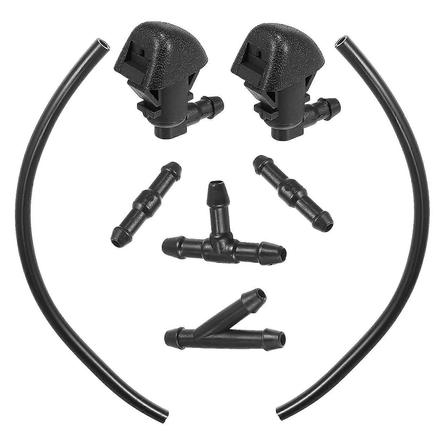 1 Set Windshield Washer Nozzles Kit 76810--A01ZA and Fluid Hose with Connectors for Pilot 2009-2012