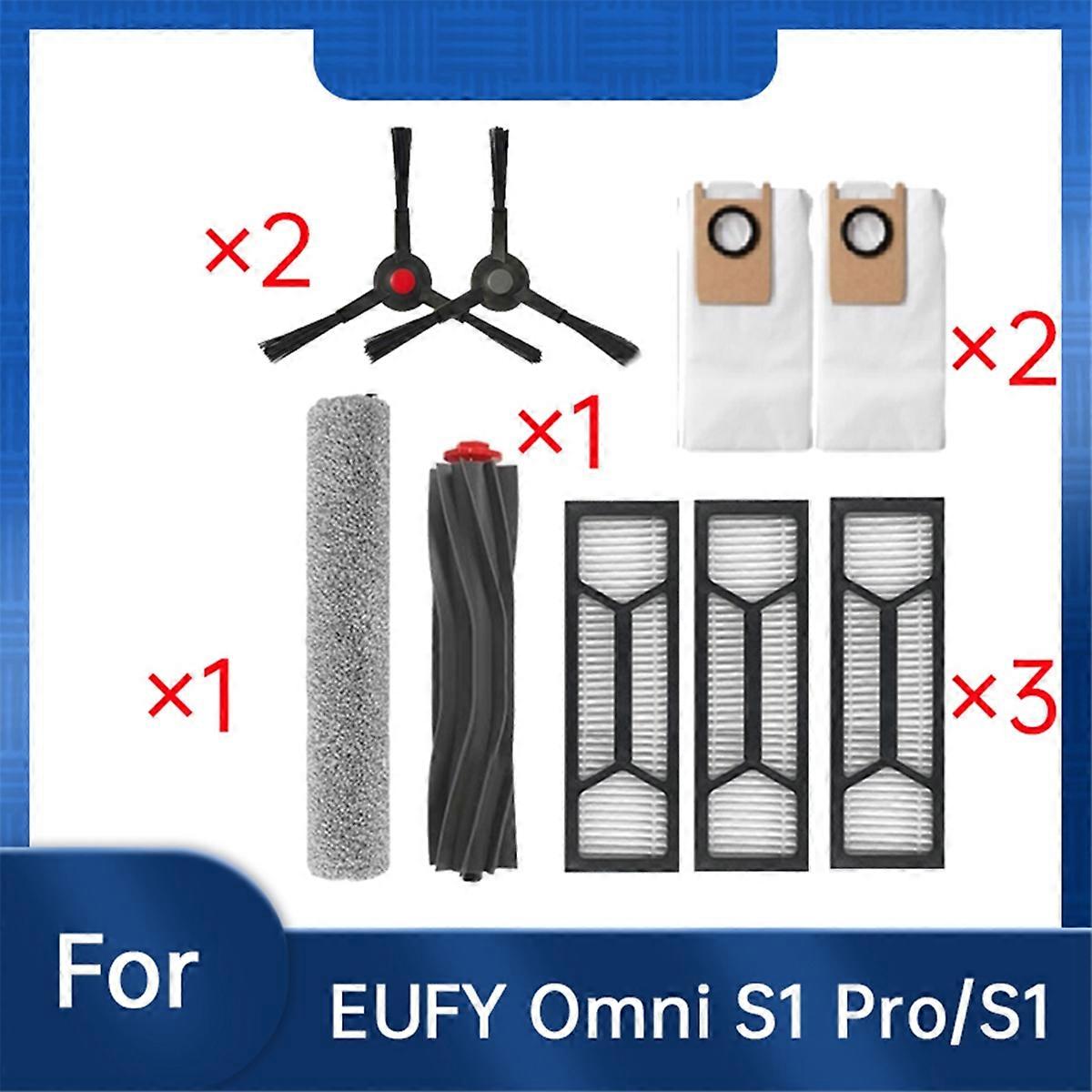 Main Roller Brush+Roller Kit for Omni S1 Pro/S1 HEPA Filter Side Brush Dust Bag Vacuum Parts