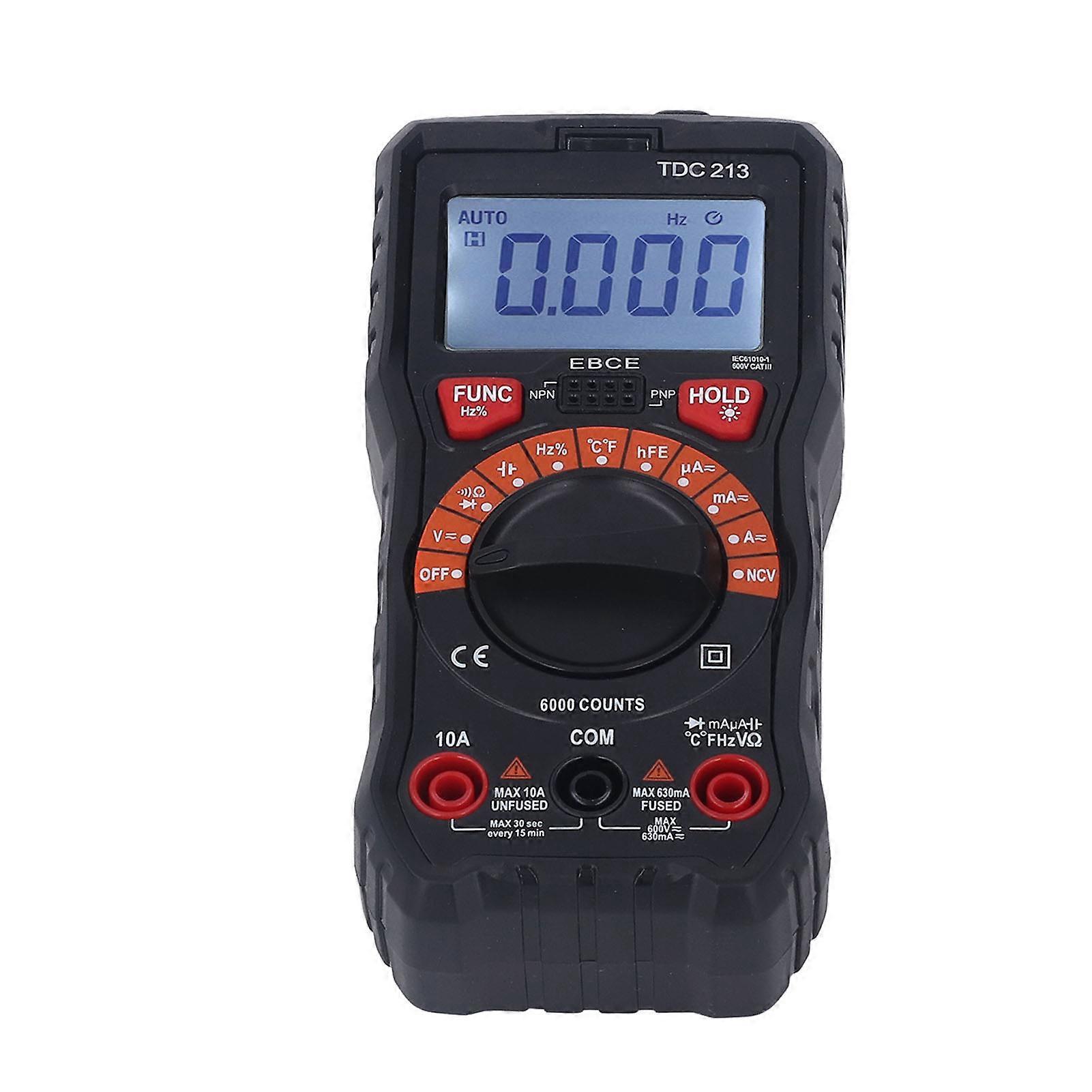 Portable Digital Multimeter, Automatic Accurate Volt Tester, ABS Case