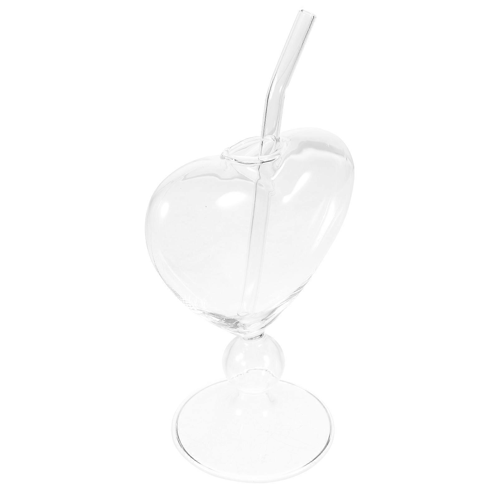 Heart Shaped Cocktail Glass for Drinking Made of Borosilicate Glass Transparent Color 1 Set
