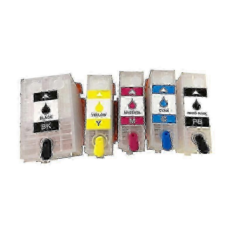 Unique 5 PC Empty Refillable Ink Cartridge for Compatible Printers