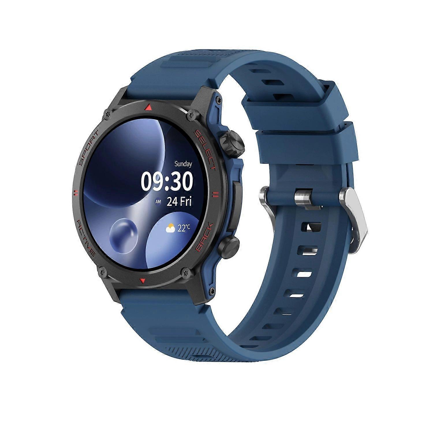 Smart Watch, GPS Tracking, 1.43 Inch Round AMOLED, 110+ Sports Modes, IP68 Waterproof, For iOS and Android(Blue)