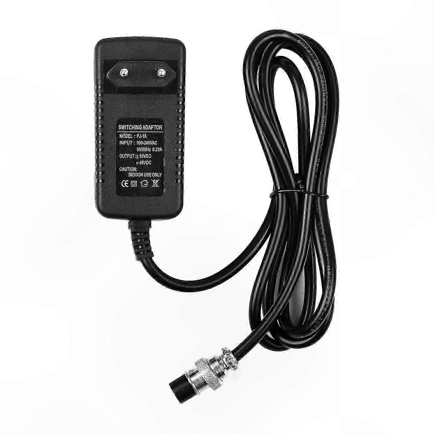 Audio Mixer Power Adapter 15V 230mA with 4-Pin Round Plug-Compatible with 16-Channel Mixing Consoles Universal Power Supply