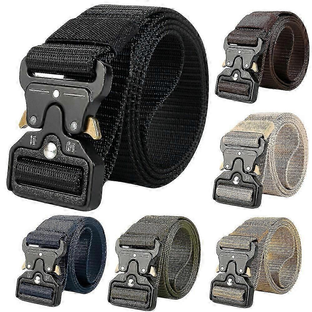 Quick Release Work Belt Tactical Black Men Army Webbing Nylon Military Waistbeltab -120cm/125cm/130cm | Fruugo Ch