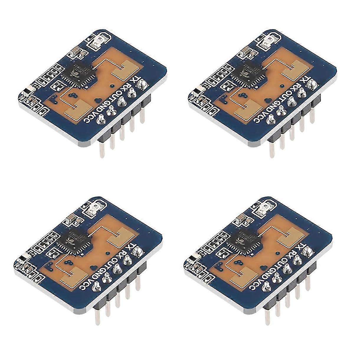 4pcs LD2410C Human Presence Radar Sensor Module HLK-LD2410 Millimeter Wave Non-Contact 24GHz ISM Band Serial Port