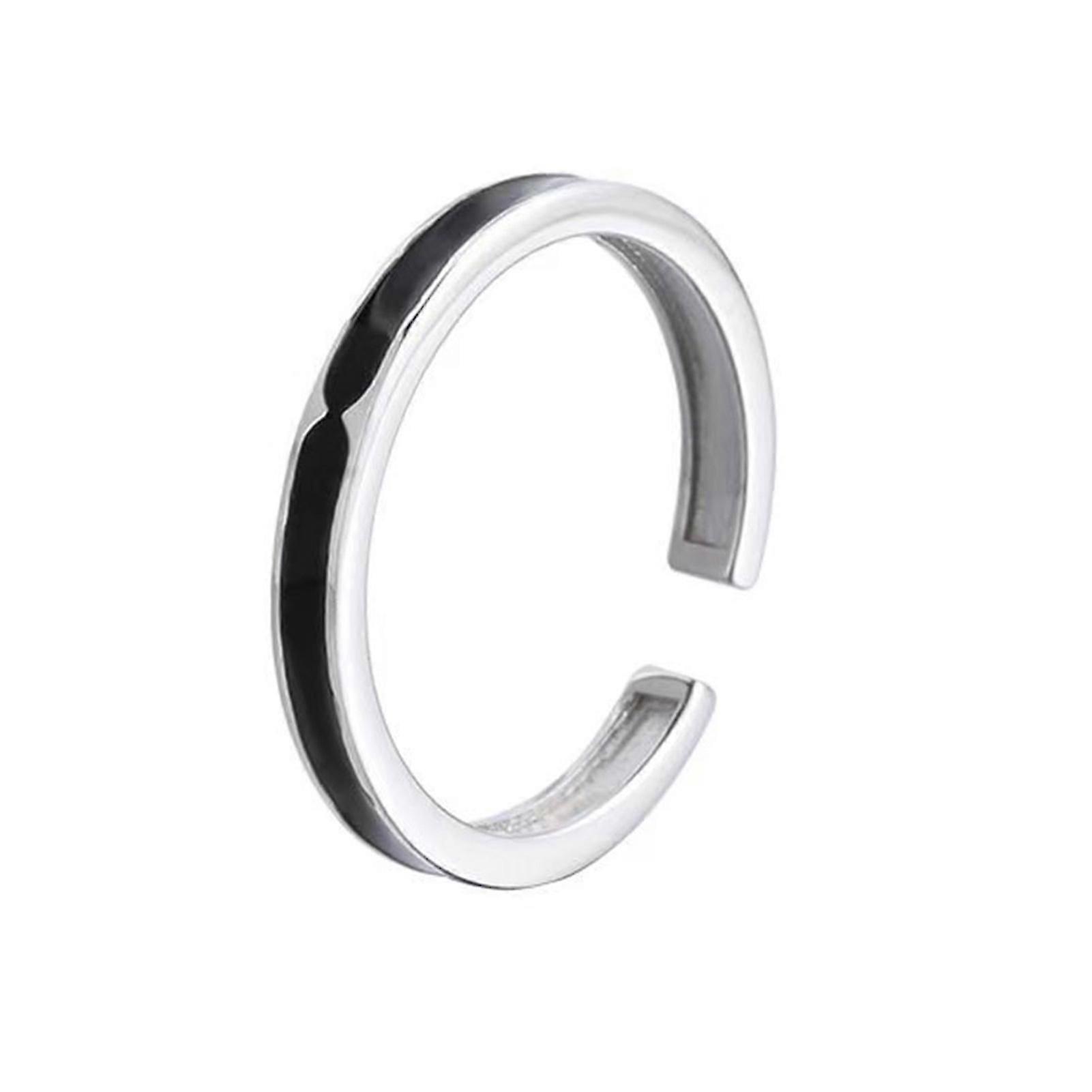 Black Fashion Personality Ring Eco-friendly Ergonomic Wear Rings for Dating Shopping Finger Accessory