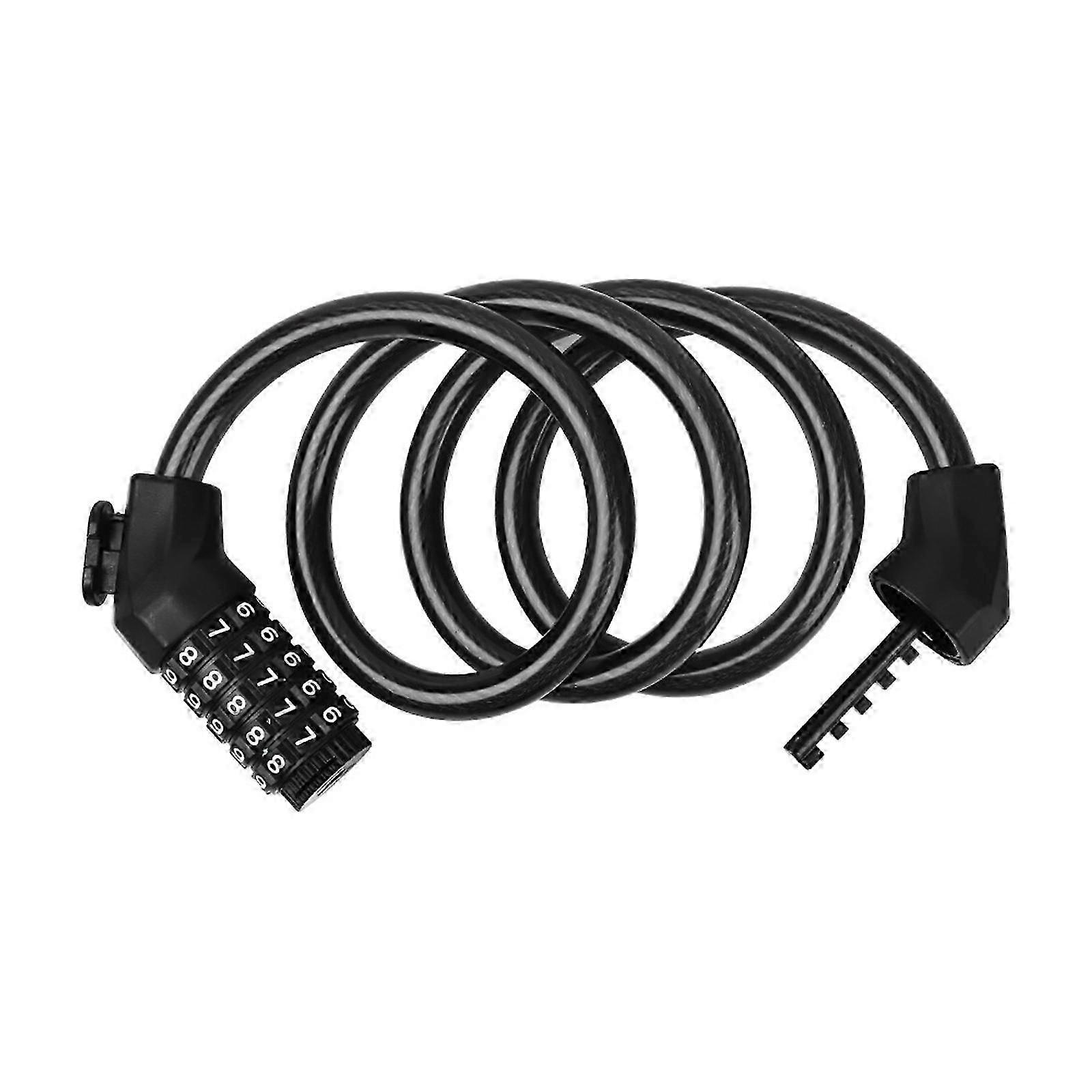 Lock Battery Water Proof Thick Steel Cable Lock Motorcycle Portable Antitheft Password Lock Five-digit Password + Lock Frame 2025
