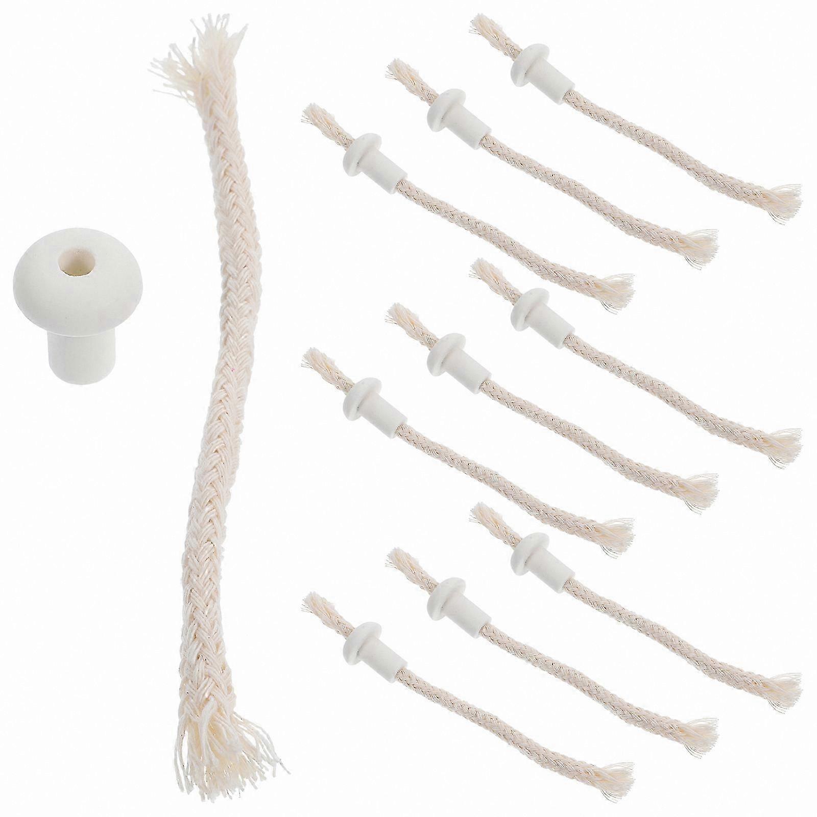 Ceramic Wick Holders for Oil Lamps and Alcohol Lanterns, 10-Pack Replacement Kit