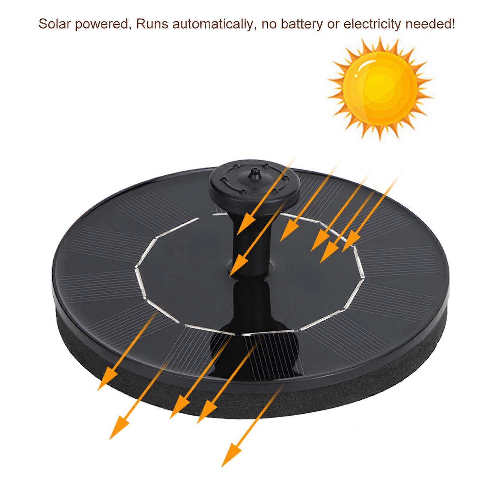 Solar Powered Floating Fountain Kit 13cm Panel 1.0W Pump