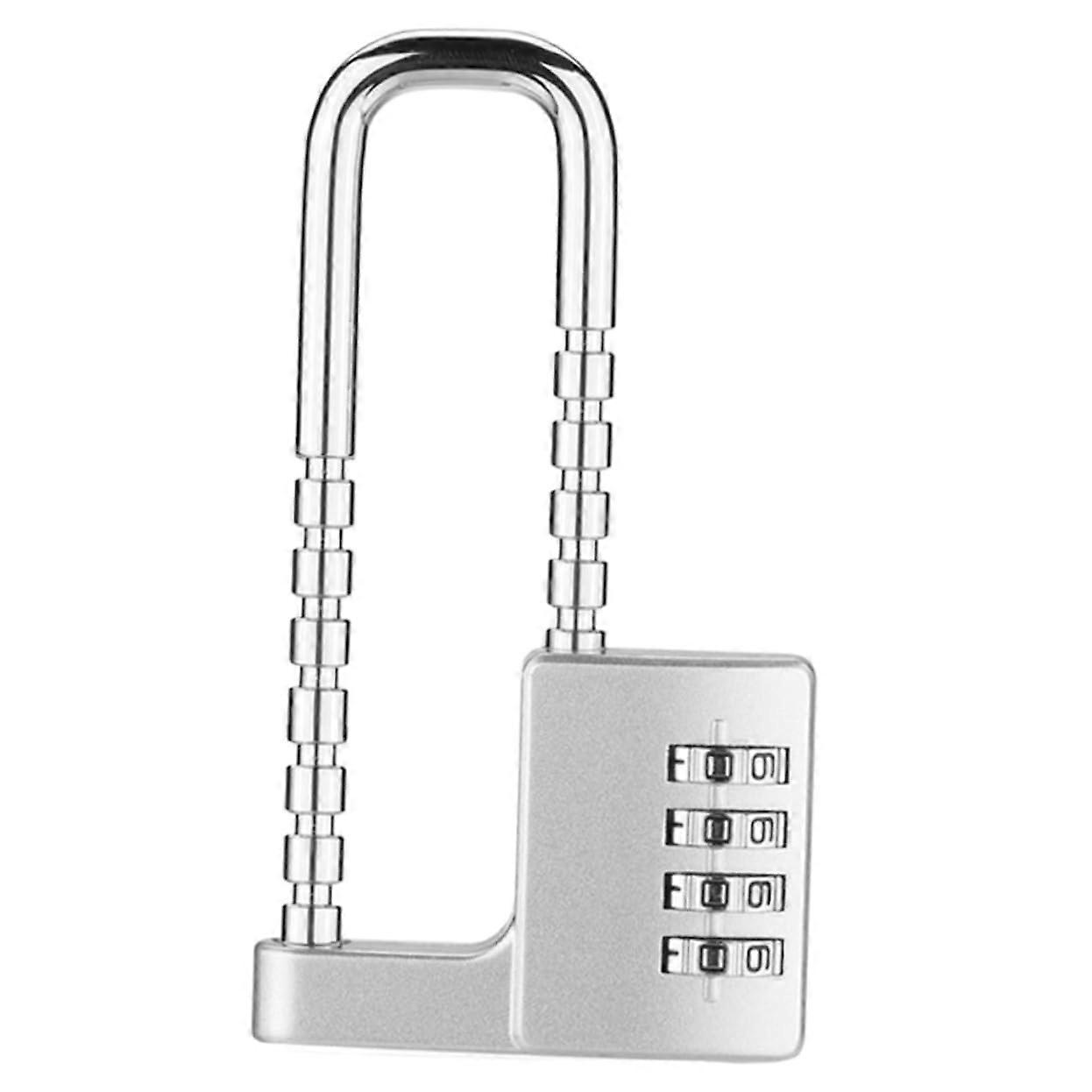 U-Shaped Combination Lock Shed Gate Padlock for Warehouse Security, Heavy-Duty Steel, Weather Resistant, 4-Digit Code