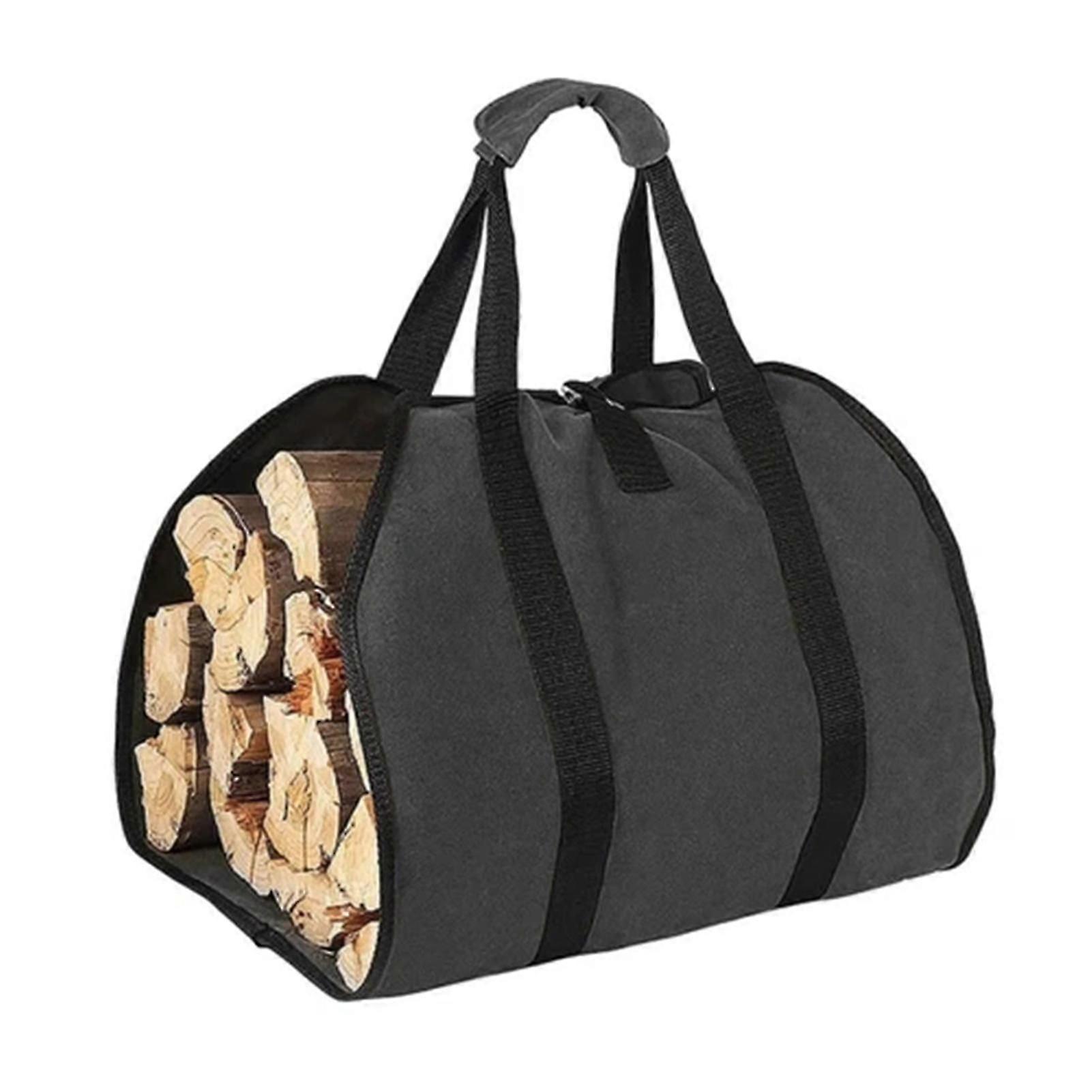 Log Baskets Large Capacity Tear Resistant Portable Log Carrier Campfires Gatherings