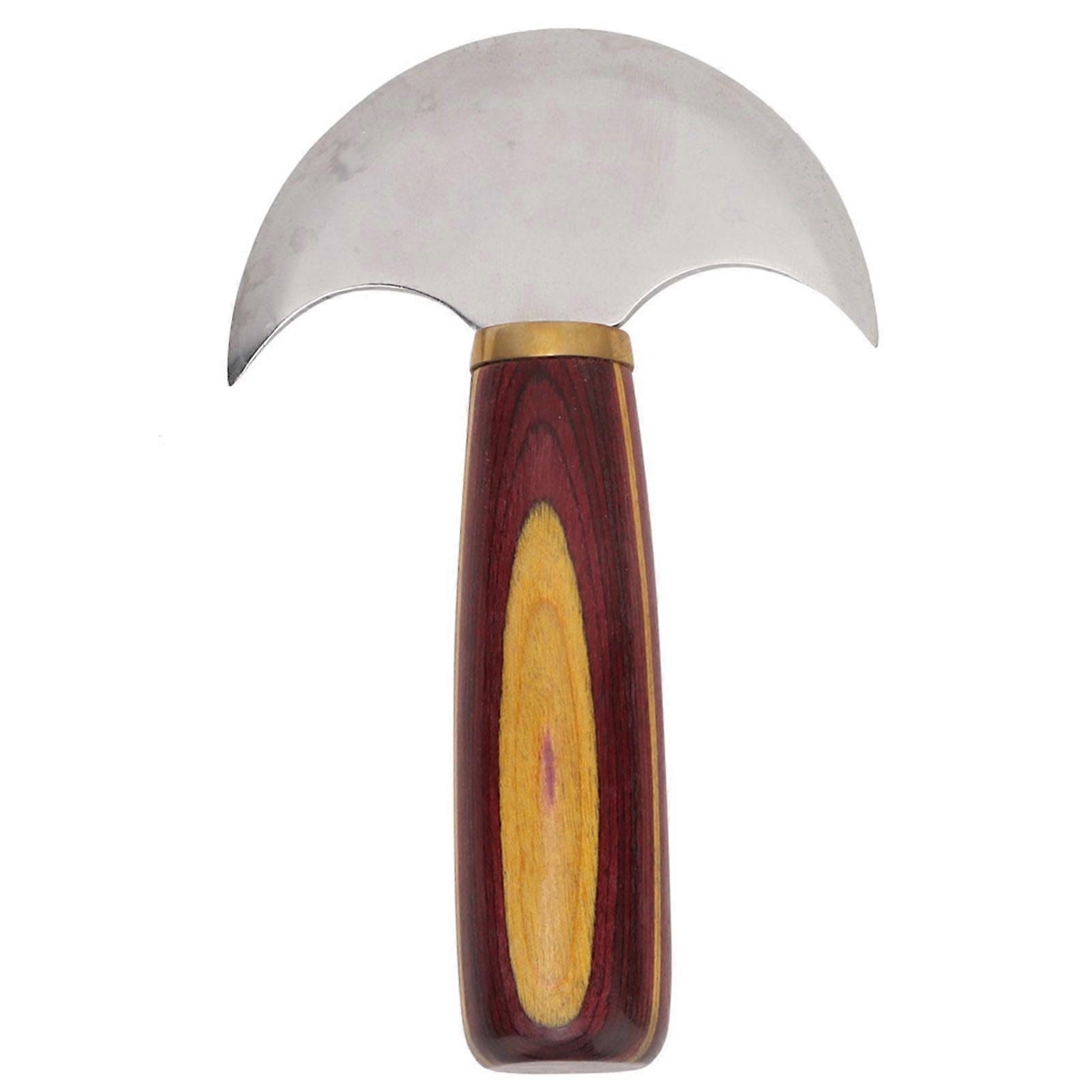 Leather Craft Round Head Knife DIY Leather Trimmer Trimming Correction Working Knife (S)