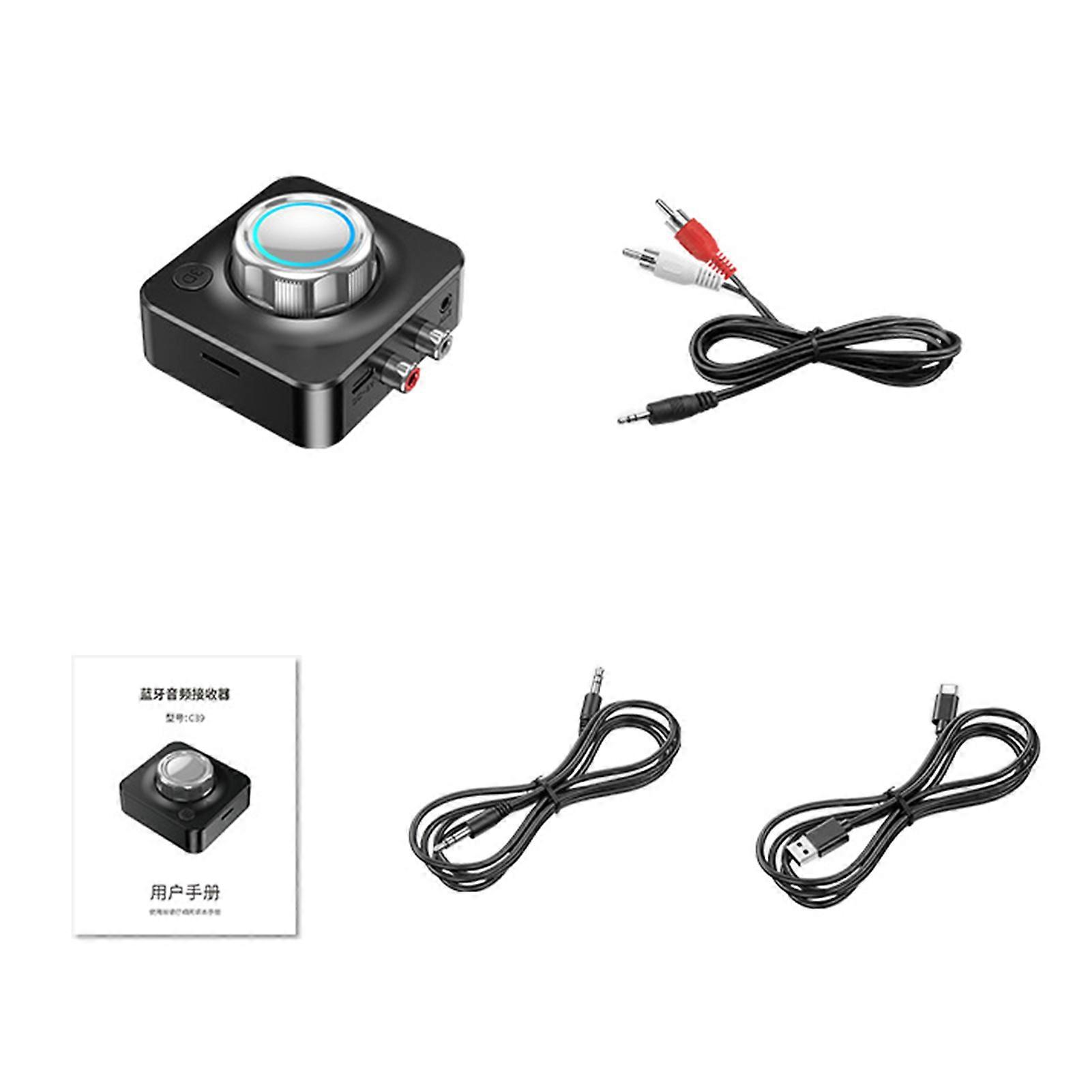 BT 5.1 o Receiver 3D Surround Sound Adapter for Home Stereo Low Latency RCA 3.5mm