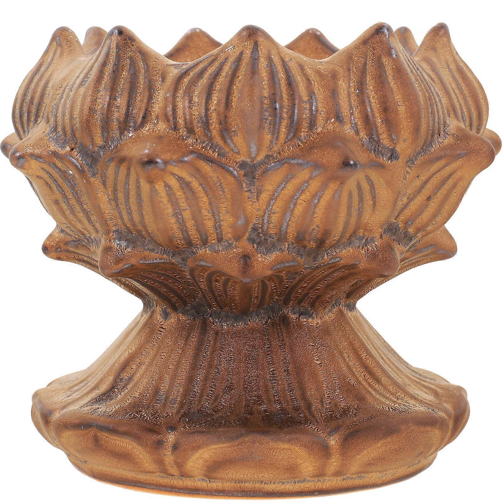 Lotus Candle Holders Ceramic Candlestick Holder for Decorative Use 4Pcs